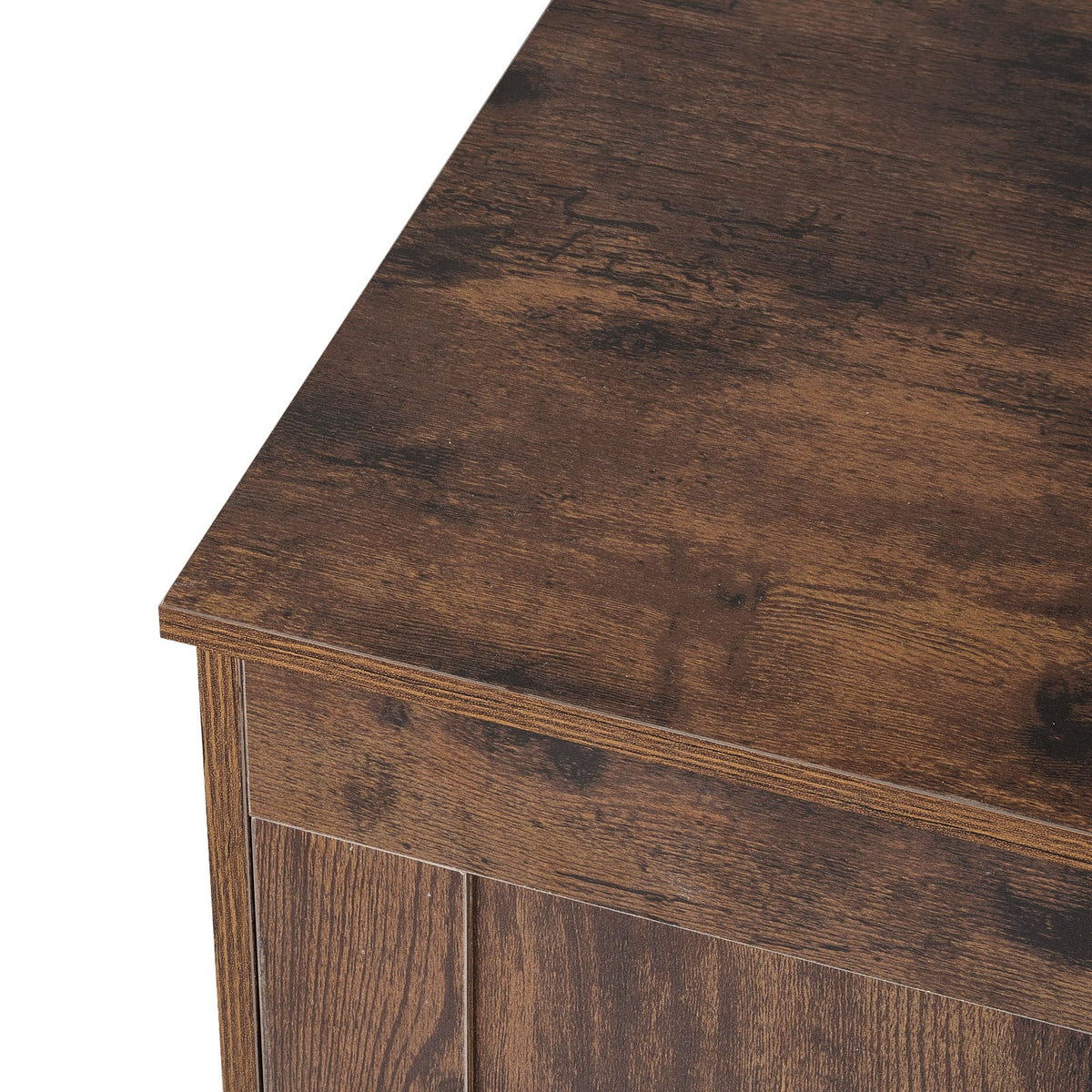 Kids Storage Bench - Brown MDF, Large Toy Box Chest