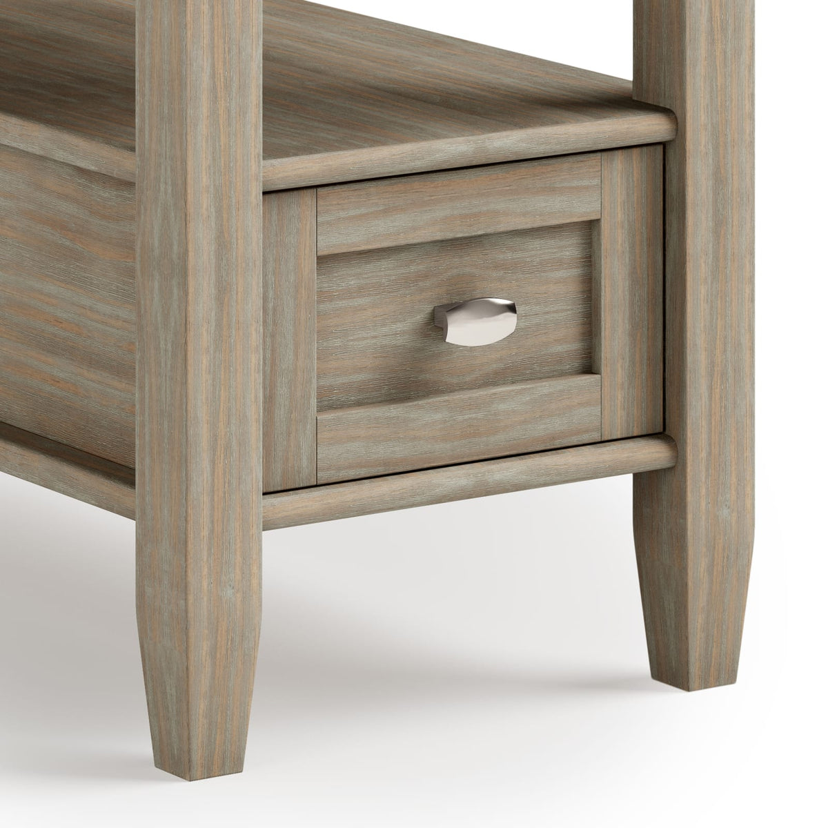 Solid Wood Side Table with Drawer for Guest Room Decor for Living Room