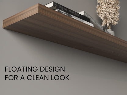 Light Brown Floating Shelves Set of 2 - 47 Inch Wide