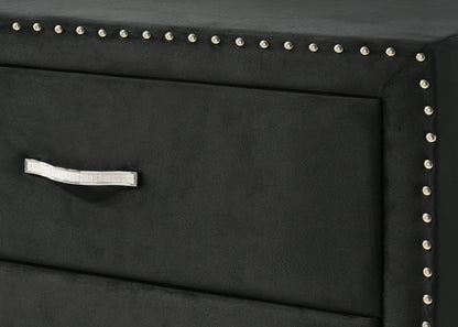 Black Six Drawer Dresser - Contemporary Bedroom Furniture