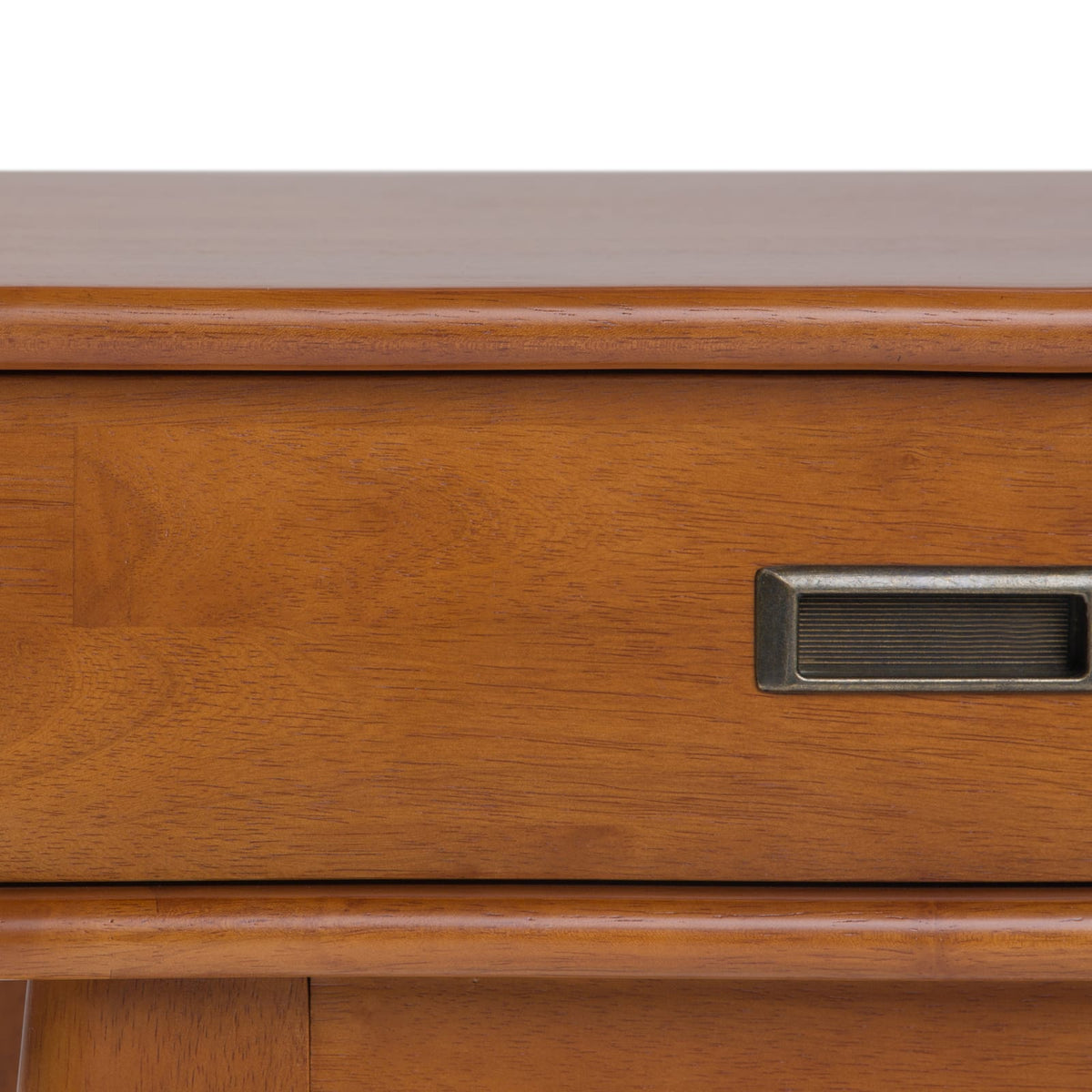 Mid-Century Modern End Table - Light Brown Storage