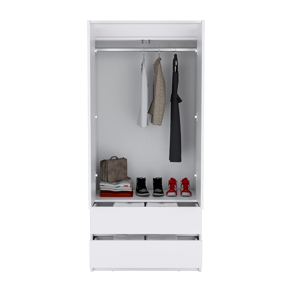 White Bedroom Dresser - 70.87" Wide Storage Cabinet