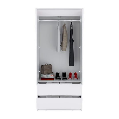 White Bedroom Dresser - 70.87" Wide Storage Cabinet