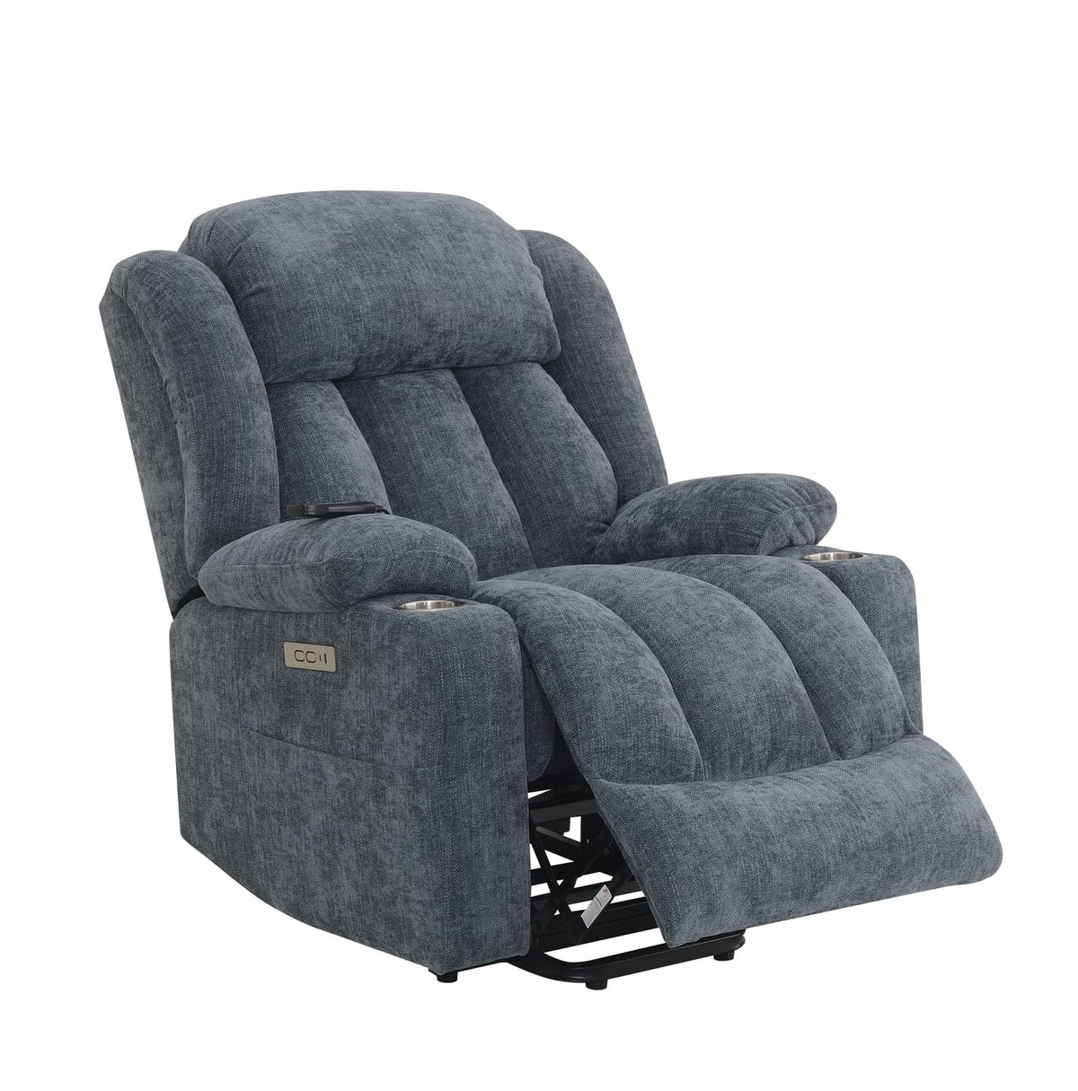 Blue Power Lift Recliner - Heating & Massage Comfort