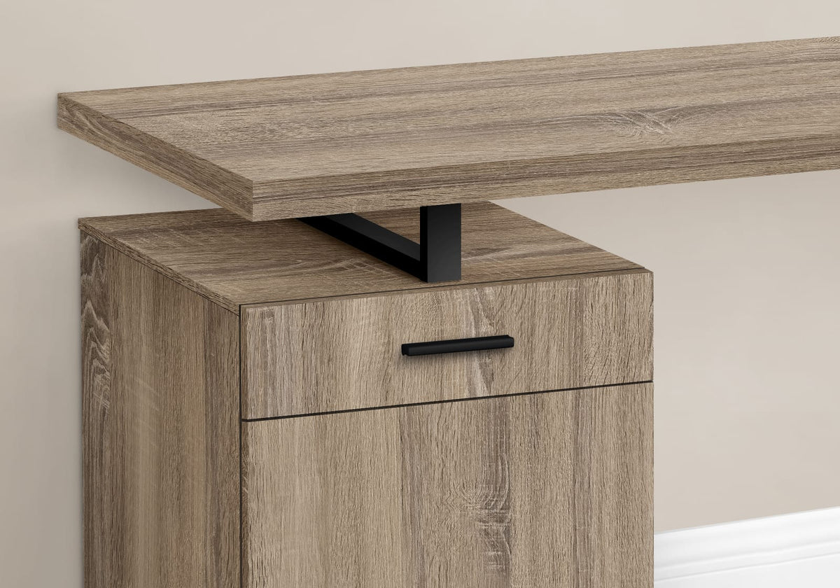 Taupe Computer Desk with Storage Drawers - 47.25" L for Home Office