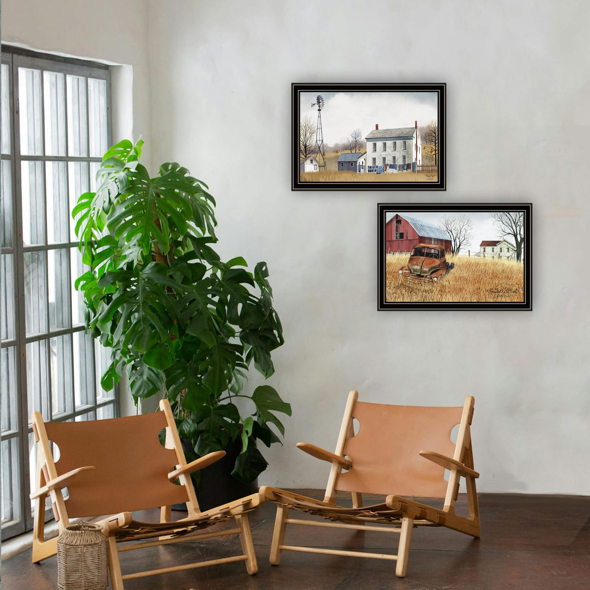 Wood & Paper Framed Wall Art - Multicolor Decor