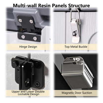 White Plastic Deck Box - Weatherproof Storage for Outdoor Equipment