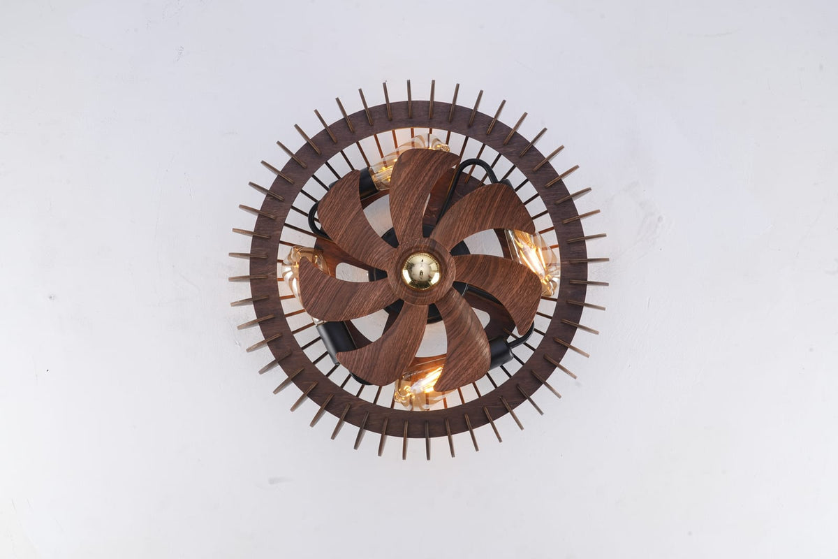 20 inch Wood Ceiling Fan Light with Remote Control for Bedroom