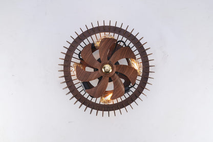 20 inch Wood Ceiling Fan Light with Remote Control for Bedroom