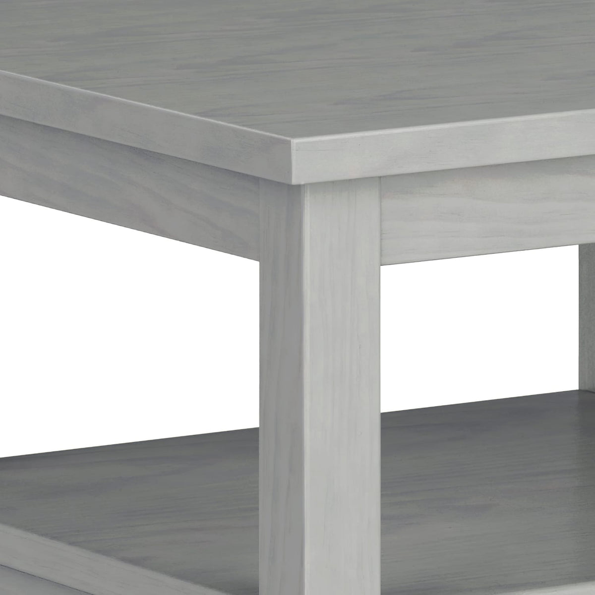 Warm Shaker End Table - Gray Wood Storage