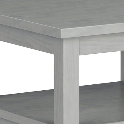 Warm Shaker End Table - Gray Wood Storage