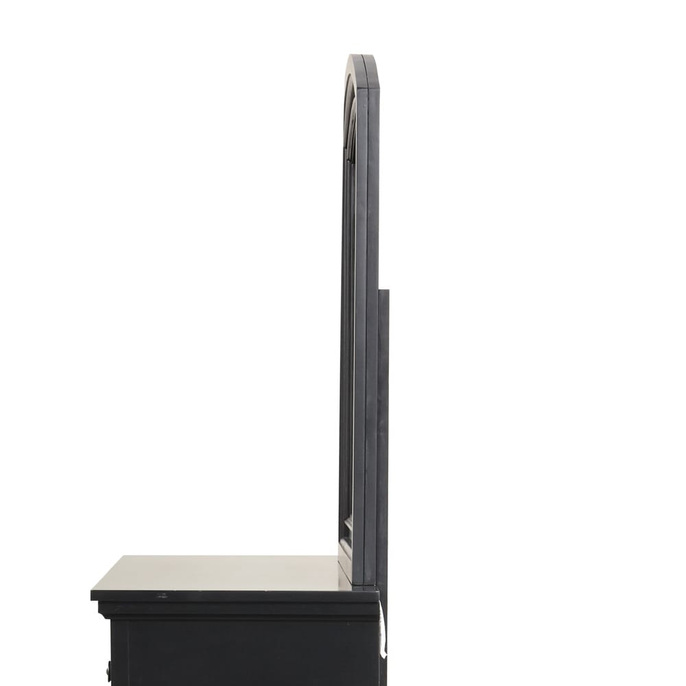 Black Wood Vanity Mirror for Modern Bedroom Renovation