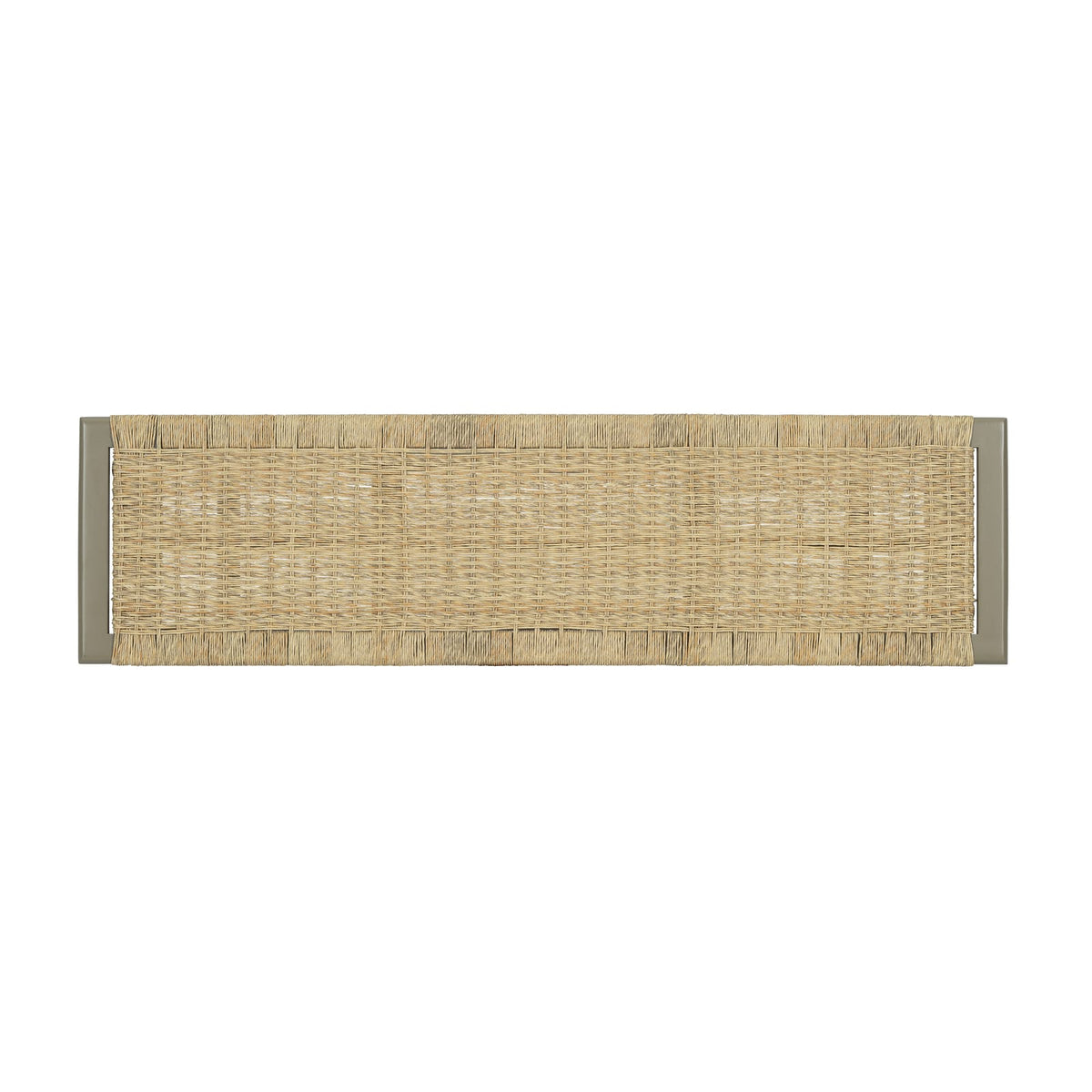 Gold Rattan Wood Bench - 59 Inch Farmhouse Style for Bedroom