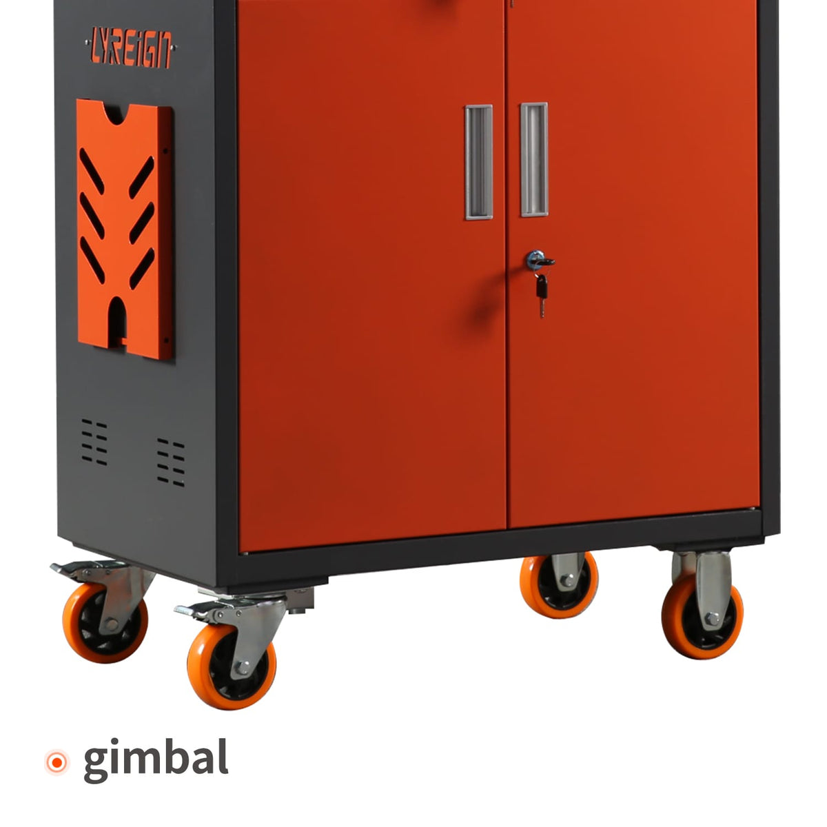 Mobile CNC Tool Cart - Gray ABS+Steel Storage Cabinet