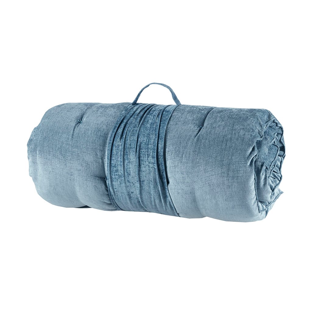 Aqua Poly Chenille Lounge Pillow - 27" x 74"