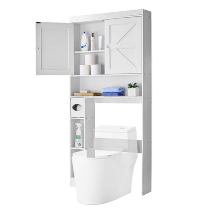 Over the Toilet Storage Cabinet - White, 67.4" H - Particle Board