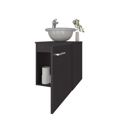 Wengue Bathroom Vanity - Dark Brown Storage Sink