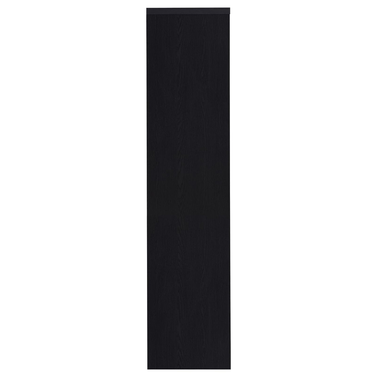 Modern Black Engineered Wood Media Tower TV Stand Storage for Living Room