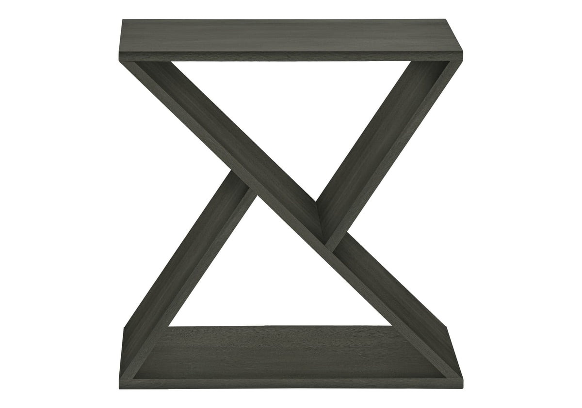 Accent Table - Dark Green MDF Side Table, Narrow Storage for Living Room