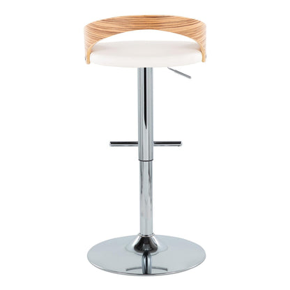 Mid-Century Modern Faux Leather Barstool Set for Dining Room