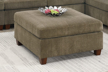 Tan Chenille Rectangle Ottoman - 37" Modern Sofa for Living Room