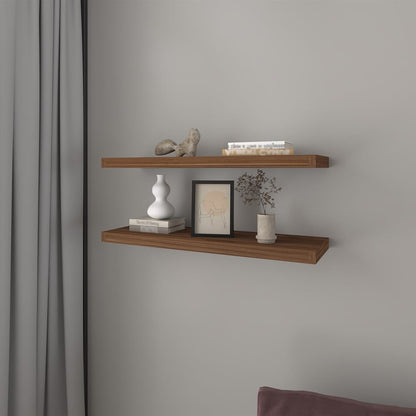 Mahogany Floating Shelves - Set of Two