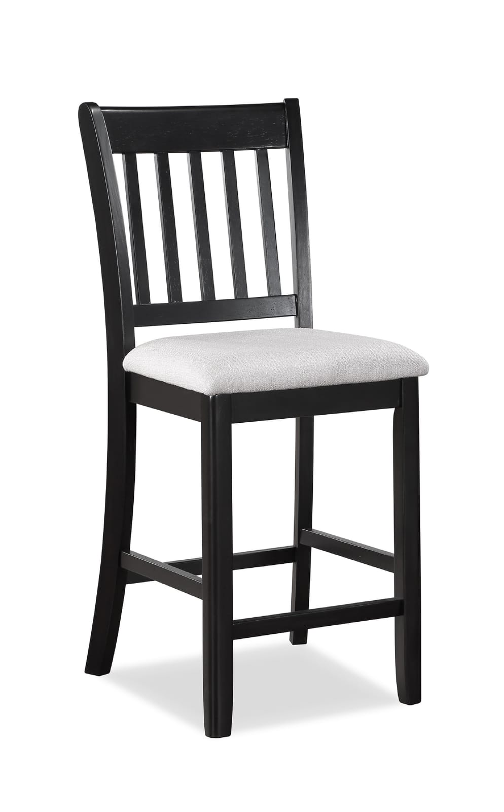 Cream Dark Brown Square Dining Set with Upholstered Chairs