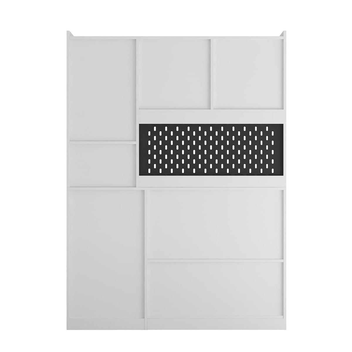 L-Shaped Desk with Charger - White Corner Office Desk