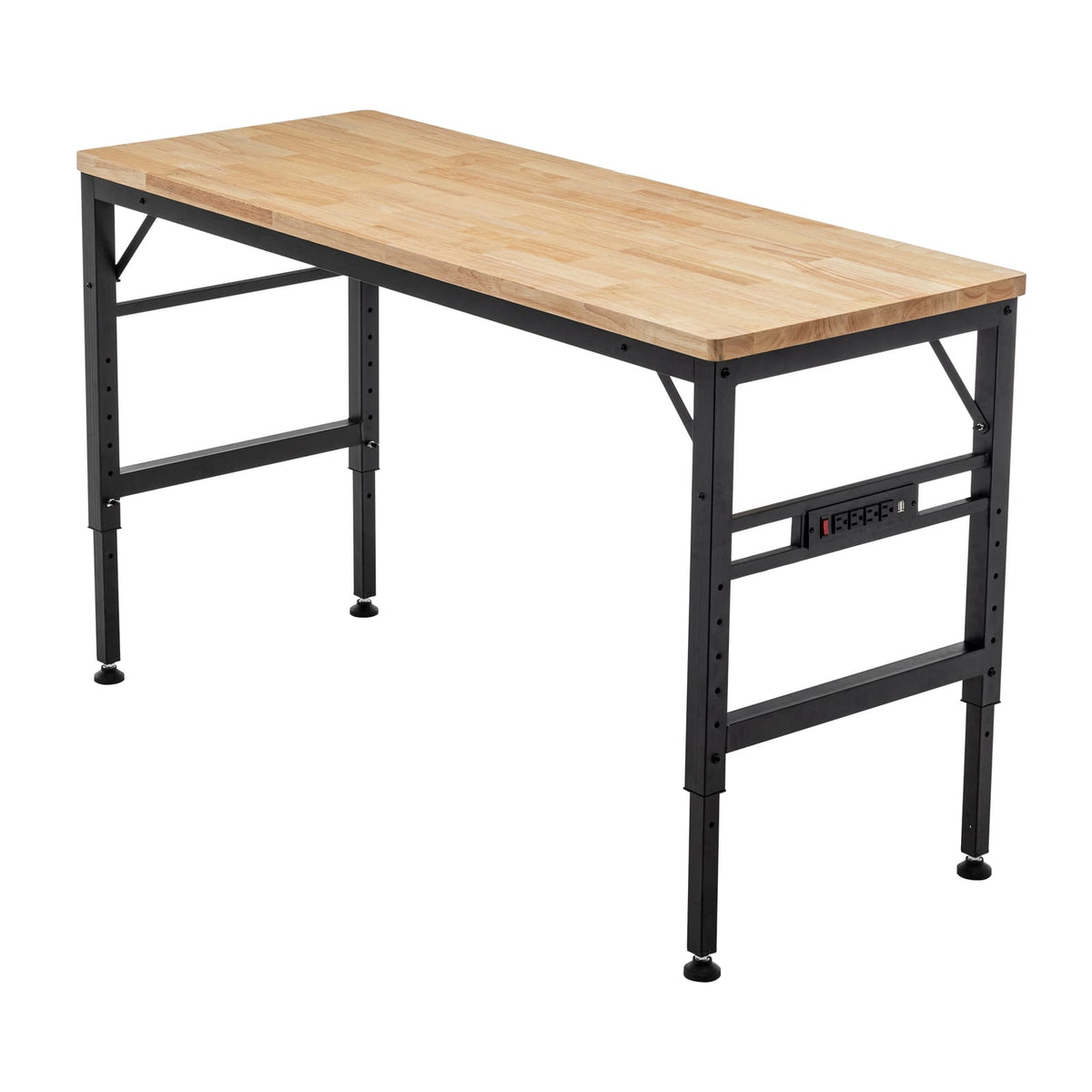 60" Adjustable Height Workbench with Power Outlets
