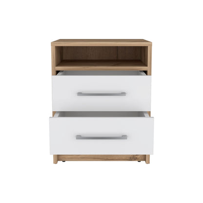 Multicolor Nightstand 20"H - Two Drawers Storage