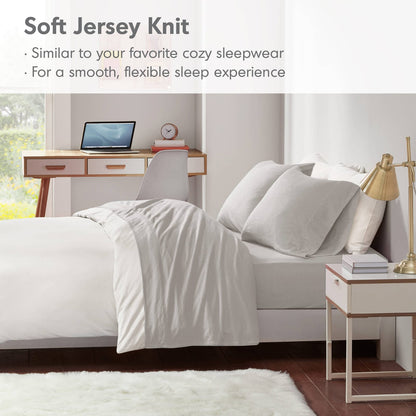 3 PCS Twin All Season Sheet Set Grey - Soft Cotton Sheets