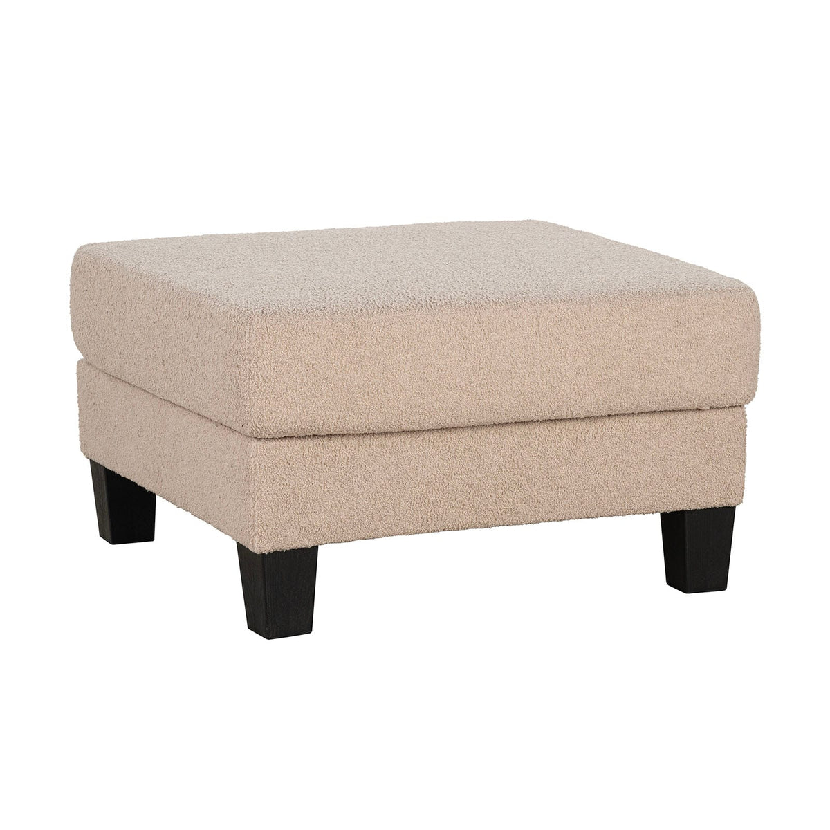 Beige Storage Ottoman - Contemporary Style, Square Design