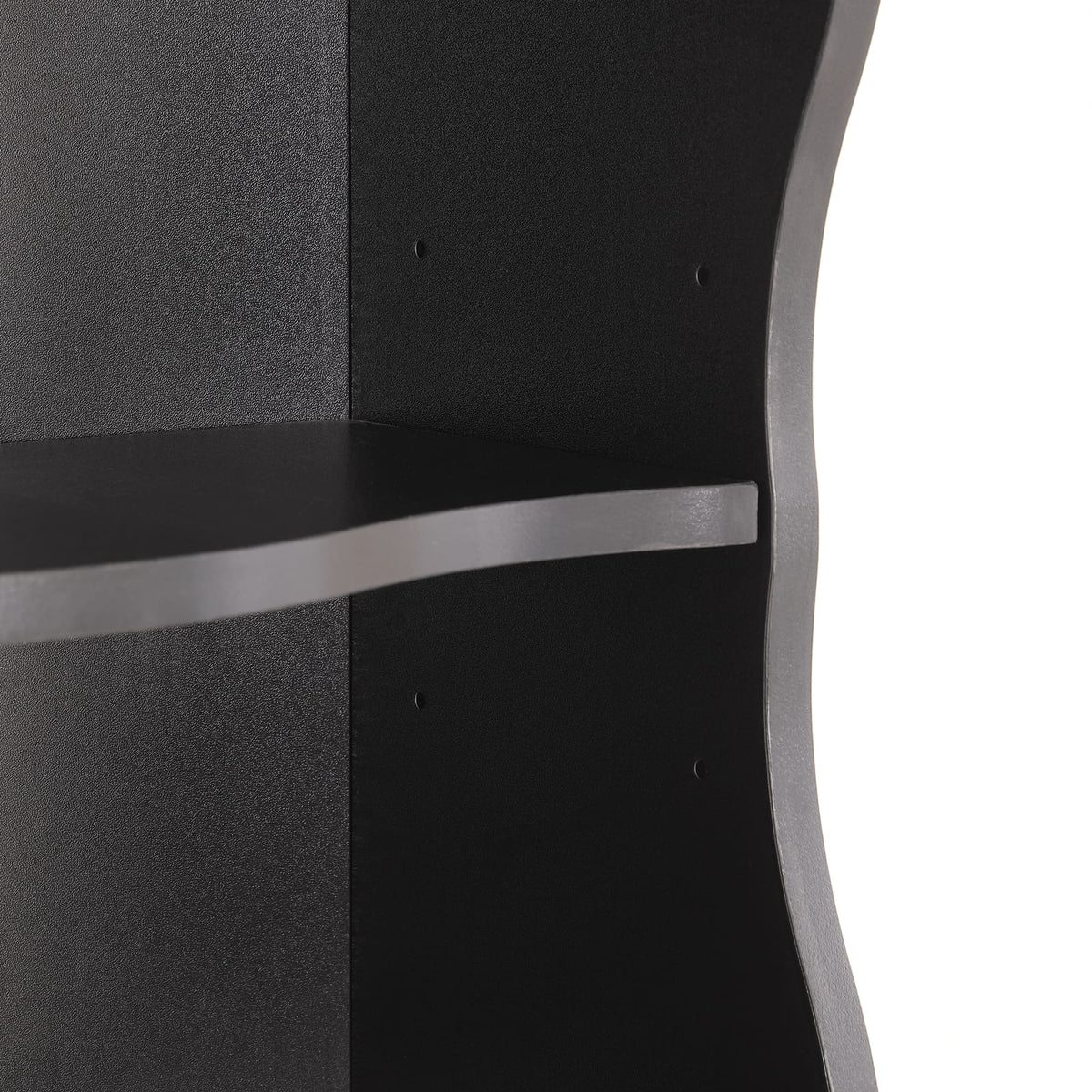 Black MDF Adjustable Shelf for Bedroom Storage and Display for Living Room