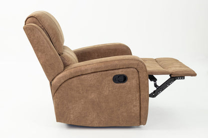 Chestnut PU Leather Recliner - Comfortable & Modern