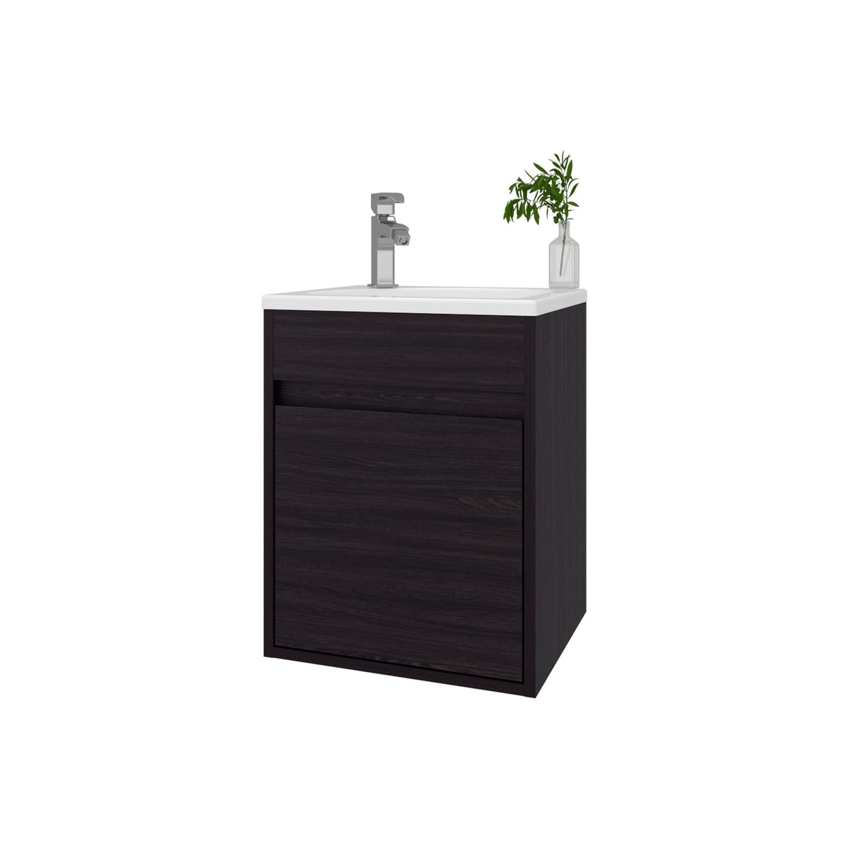 Wenge Bathroom Floating Vanity - Storage & Style
