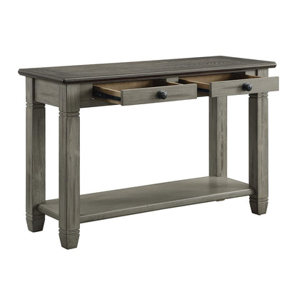 Antique Gray Rectangular Sofa Table - 48" x 18" Wood