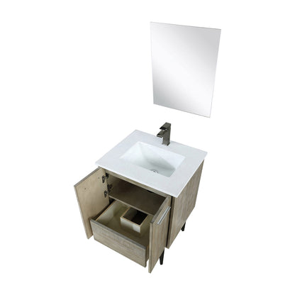 Acacia Wood Bathroom Vanity with Marble Top and Faucet Upgrade