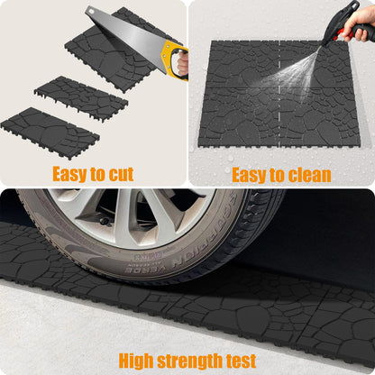 Grey Polypropylene Interlocking Deck Tiles for Poolside and Garden