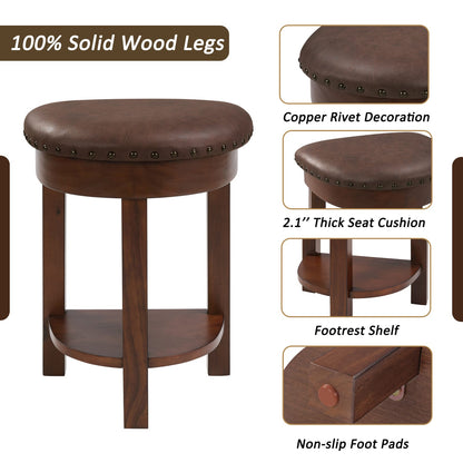 Cherry Solid Wood Bar Table Set with 3 Stools - 60" Dining Table for Dining Room