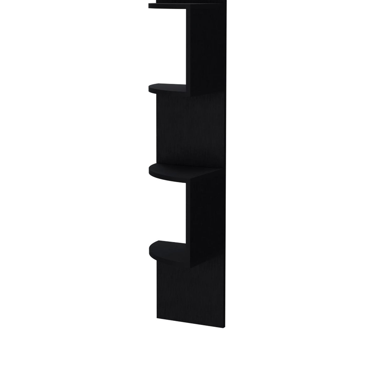 Wenge Floating Shelves - 4 Tier Display Unit for Living Room