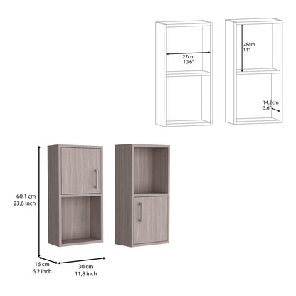 Wall Mounted Bathroom Medicine Cabinet - White Oak, 24" H