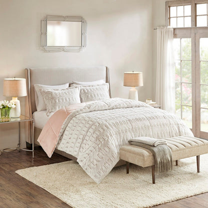 White Twin Comforter Set - Plush Polyester Bedding