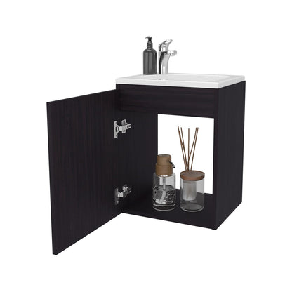 Wengue Bathroom Vanity - Dark Brown Storage Sink