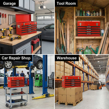 20 Inch Steel Tool Box with Drawers - Tool Storage Organizer
