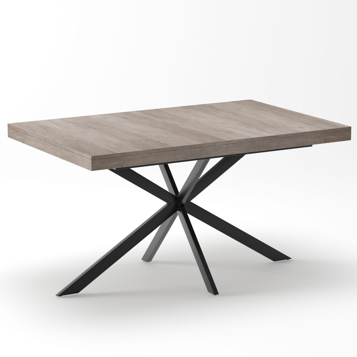 Retro Rectangular Stretch Dining Table - Gray Carole Top, Storage Included