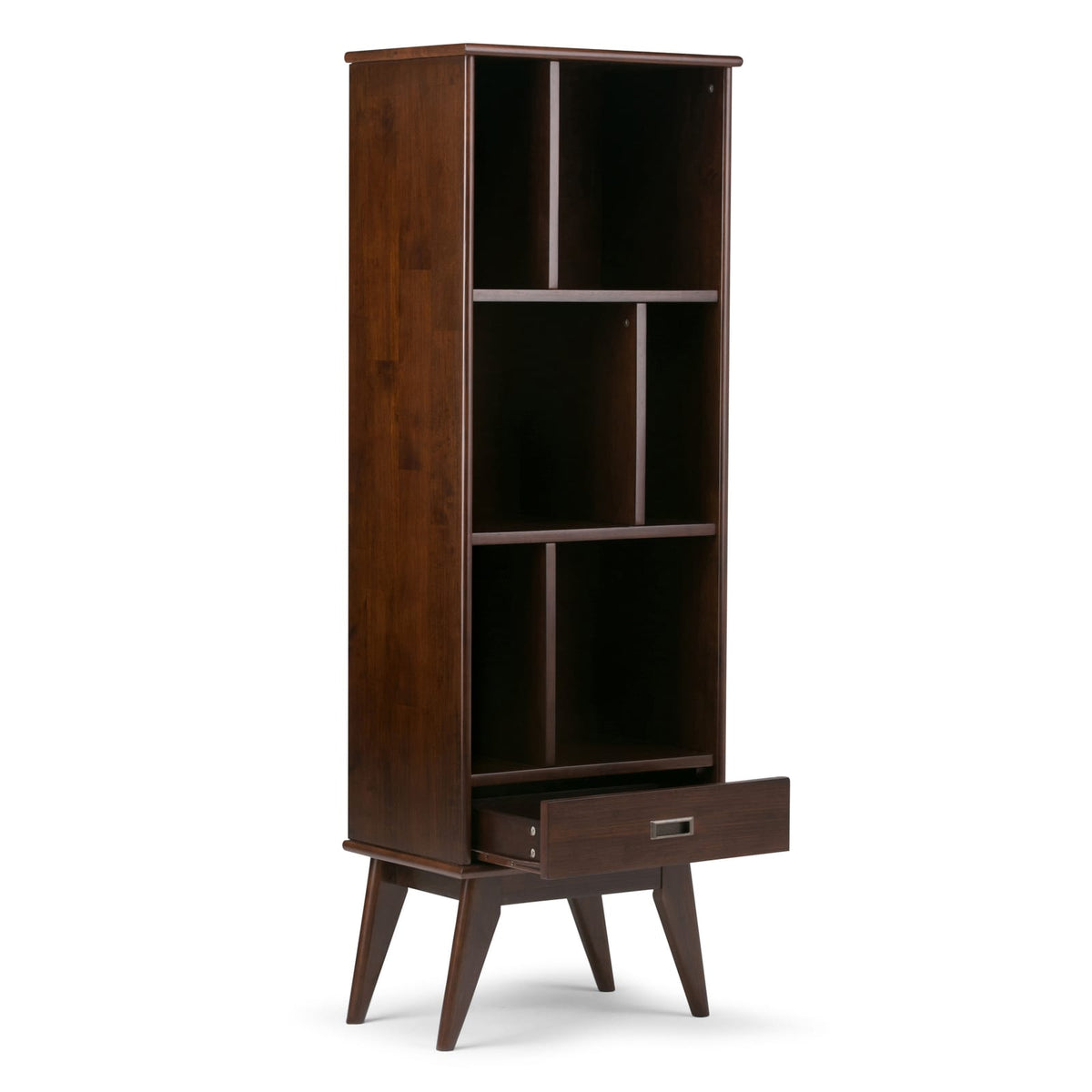 Mid Century Wood File Cabinet Storage Tower for Compact Office Spaces for Home Office
