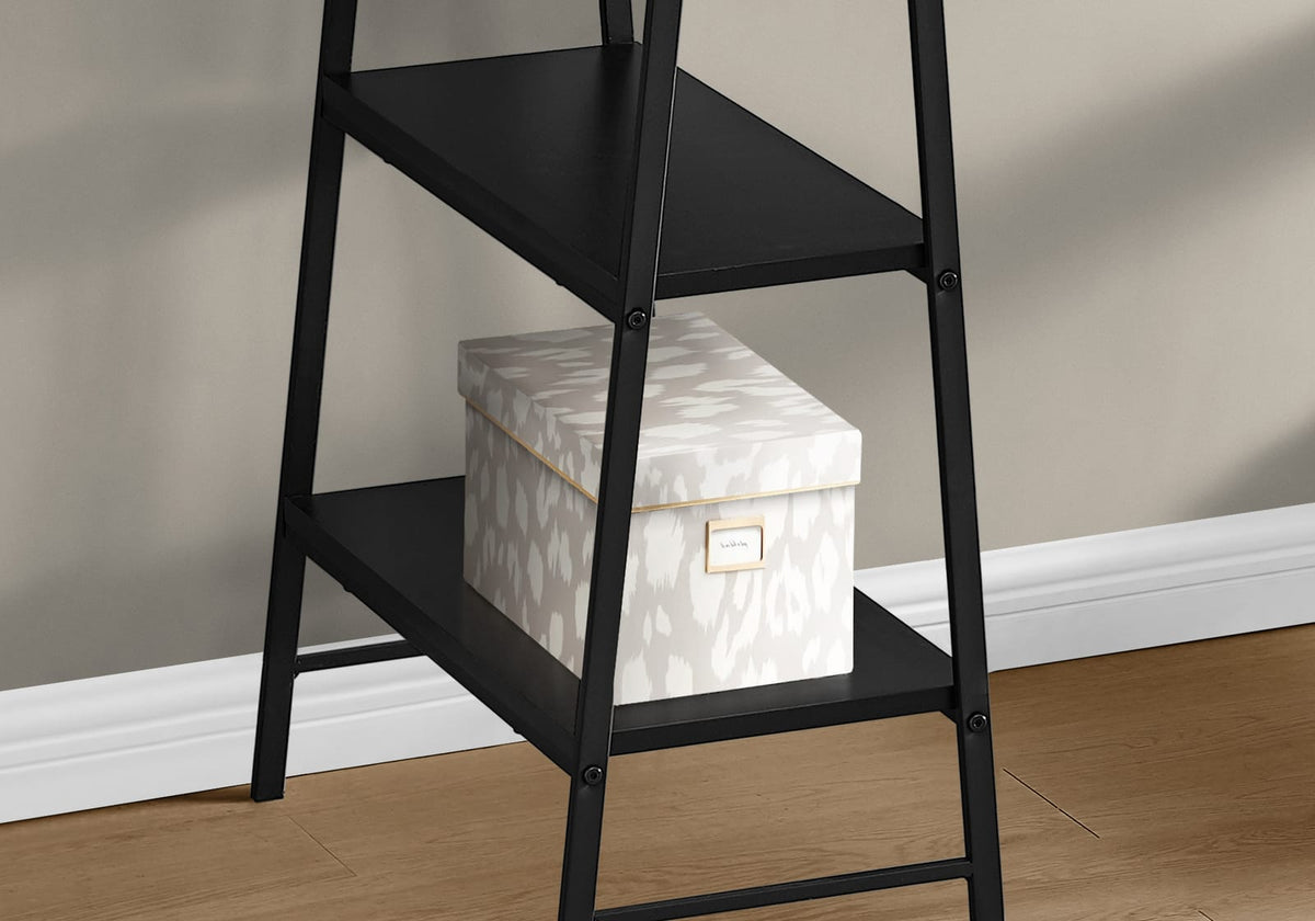 Computer Desk, Black Metal Storage Shelf - 48"L Workstation