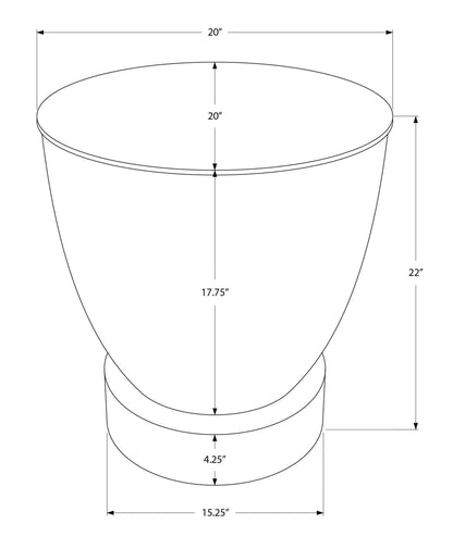 Chrome Metal Drum Accent Table - Side, End, Nightstand