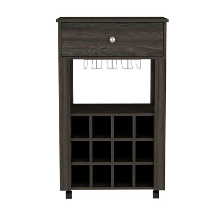 DEPOT Margh Bar Cart - Carbon Espresso, Particle Board