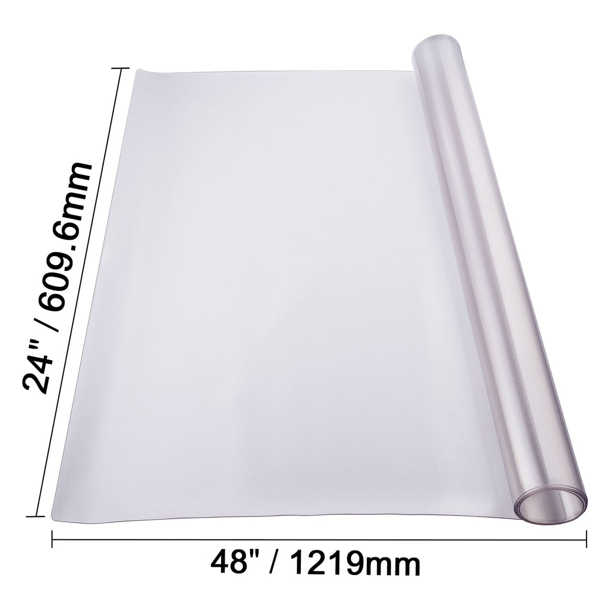 Clear PVC Table Protector - 24x48 Inch Desk Cover